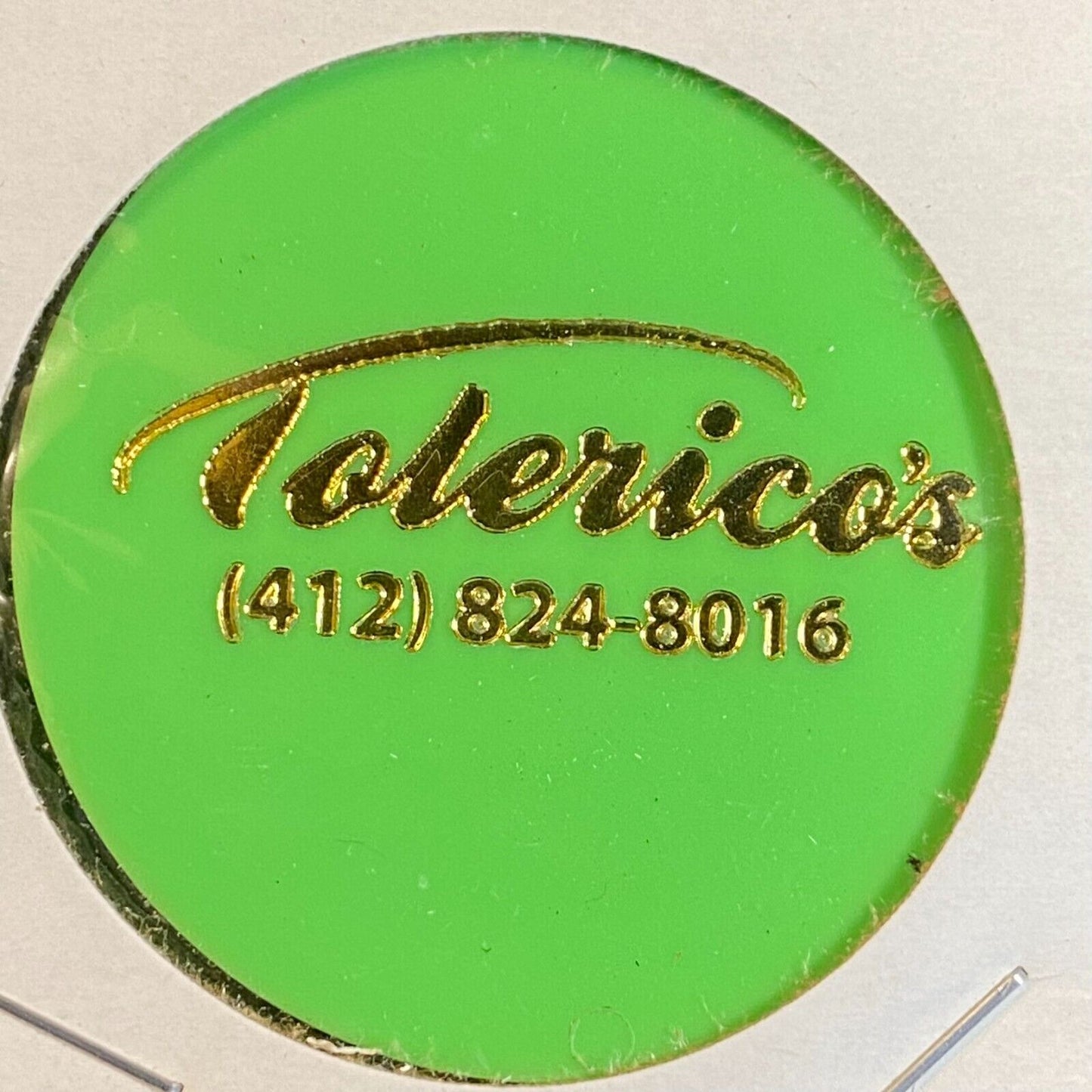Monroeville, PA Tolerico's Restaurant Plastic Token G/F One Bottle Beer