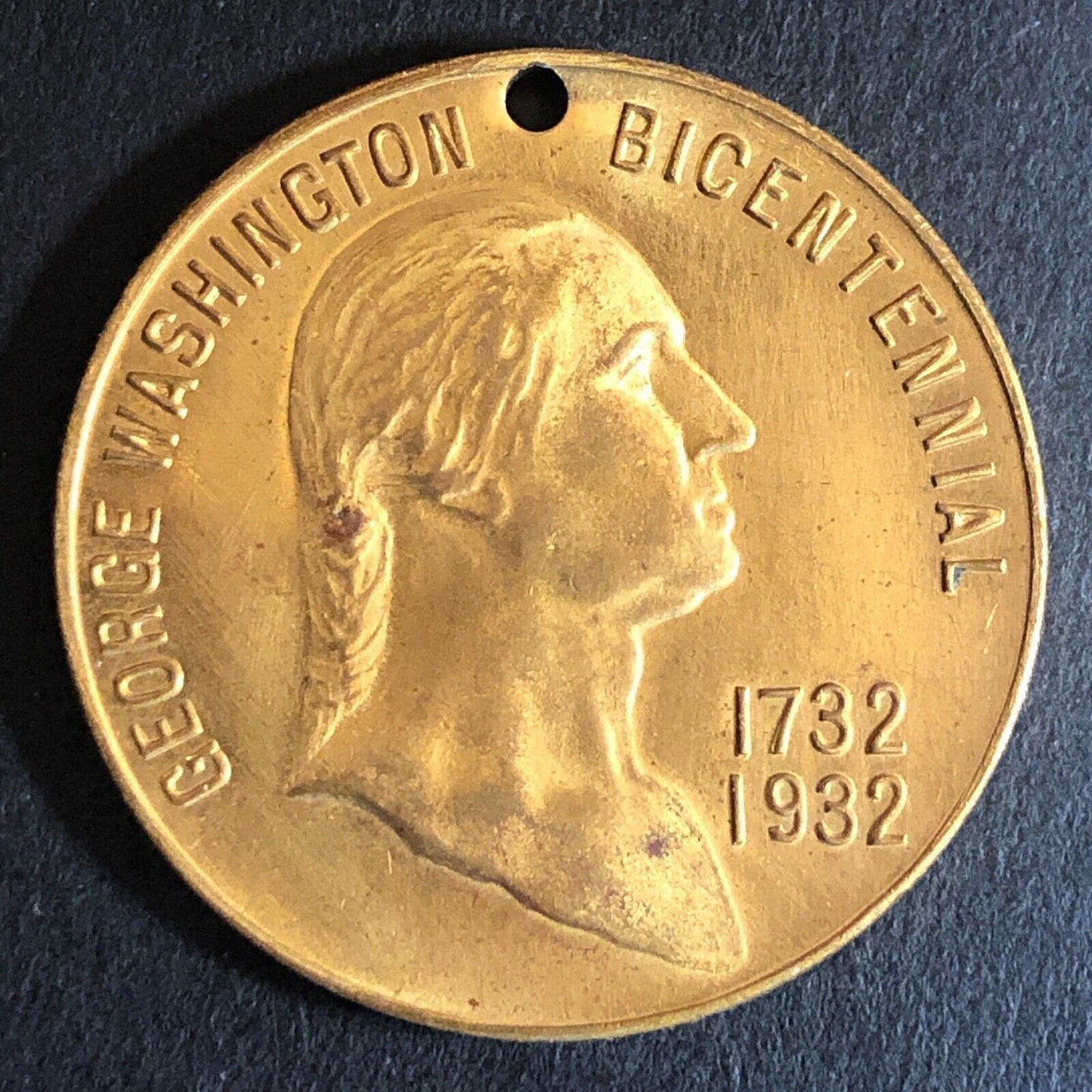 George Washington Bicentennial 1732-1932 Medallion 31mm Whitehead Hoag