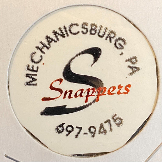 Mechanicsburg PA Snappers Bar & Grill c2002 Hexagon Plastic Token G/F Draft Beer
