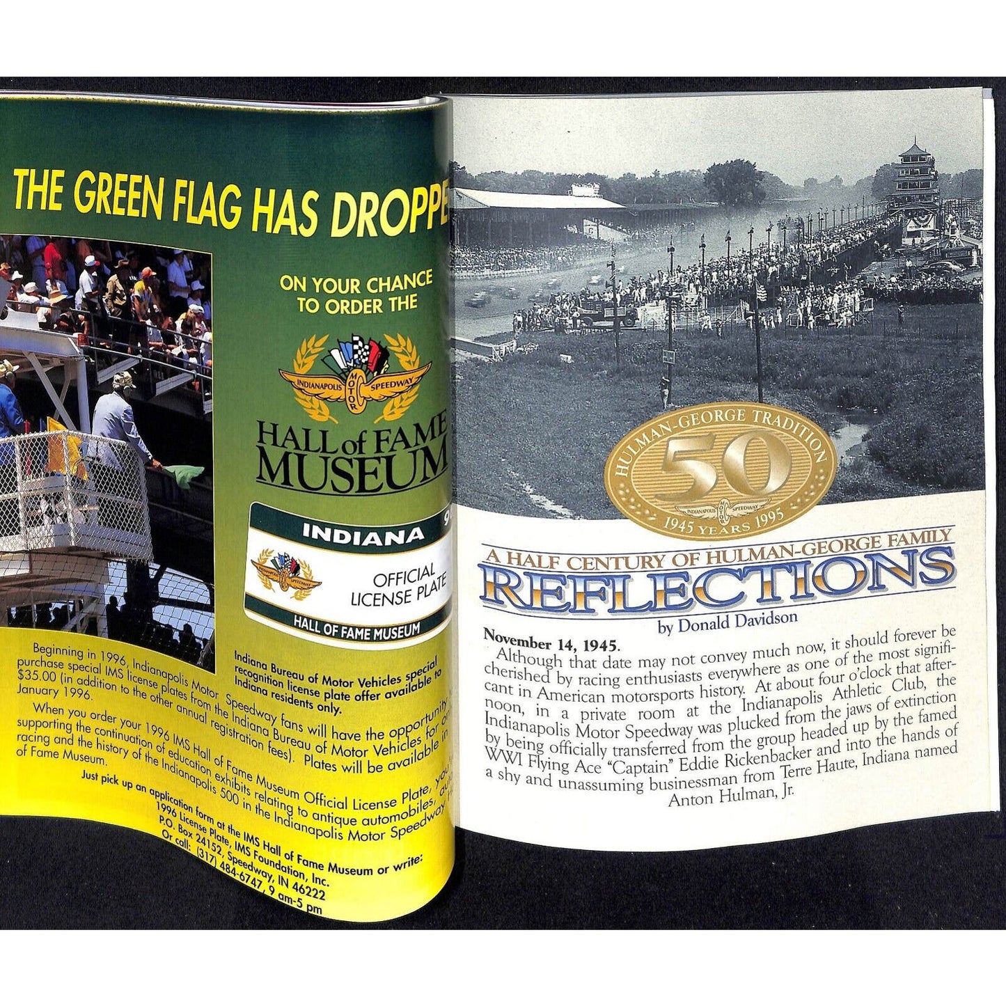 1995 Indianapolis 500 Program Racing VGC 224pp 1lb 6oz