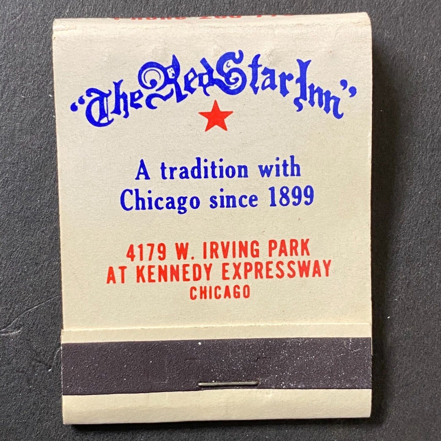 Red Star Inn / Restaurant Chicago Full Matchbook c1974-80's