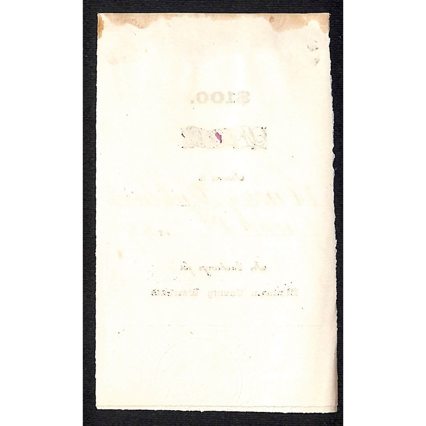 "$100 in Exchange for Madison County Warrants" Montana 2 Receipts 1864 ? 1867 ?