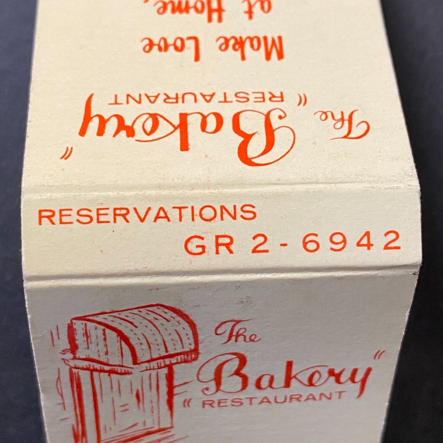 The Bakery Restaurant Chicago Full Matchbook c1974-80's VGC