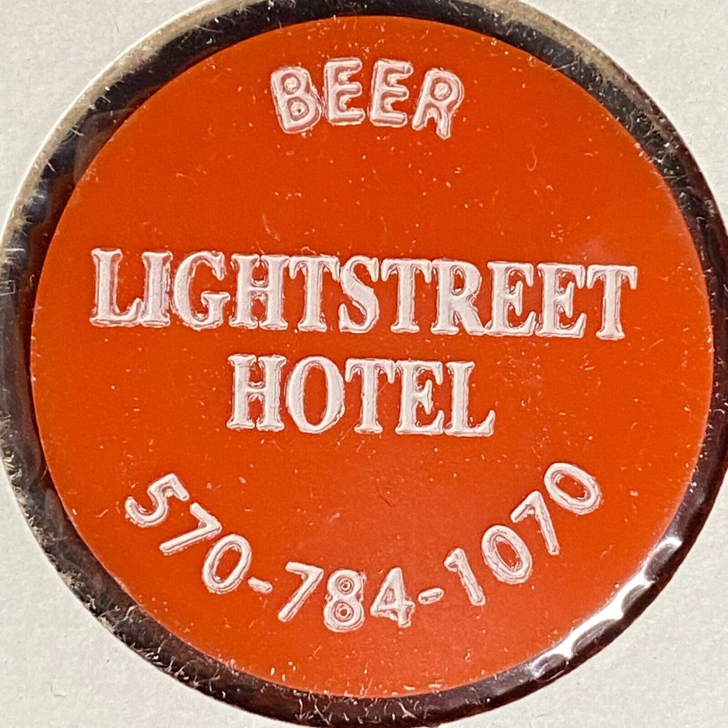 Bloomsburg, PA Lightstreet Hotel Plastic Token G/F Beer