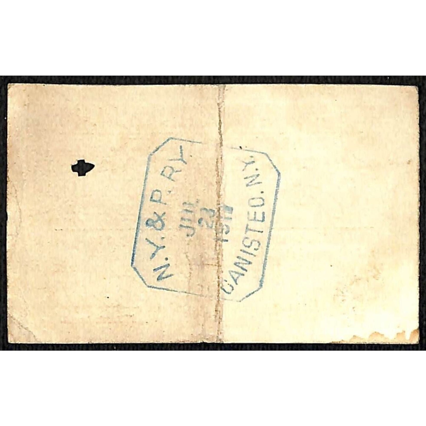 New York & Pennsylvania Railroad RY July 23 1917 Canisteo Half Fare Ticket #5244