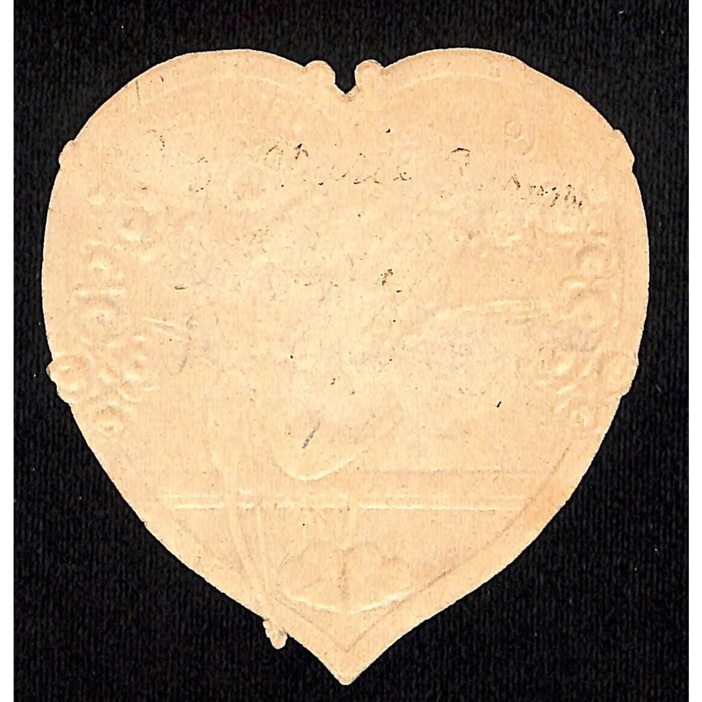 "To My Valentine" Victorian Greeting Card Cupid Heart Shaped Embossed Die Cut