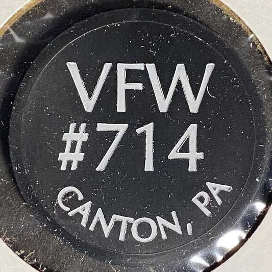 Canton, PA V.F.W. 714 Plastic Drink Token G/F One Drink