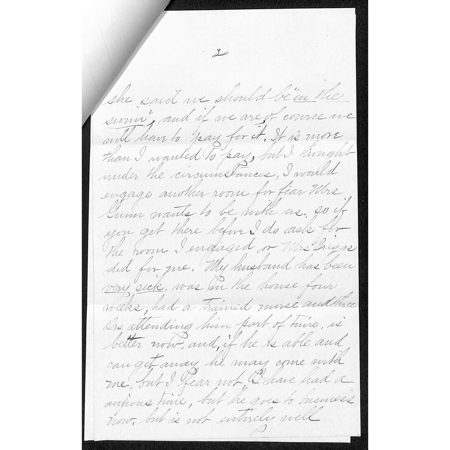 1912 3pp ALS to Sister from Belt, MT re: Hotel Stay, Sick Husband & Traveling VG