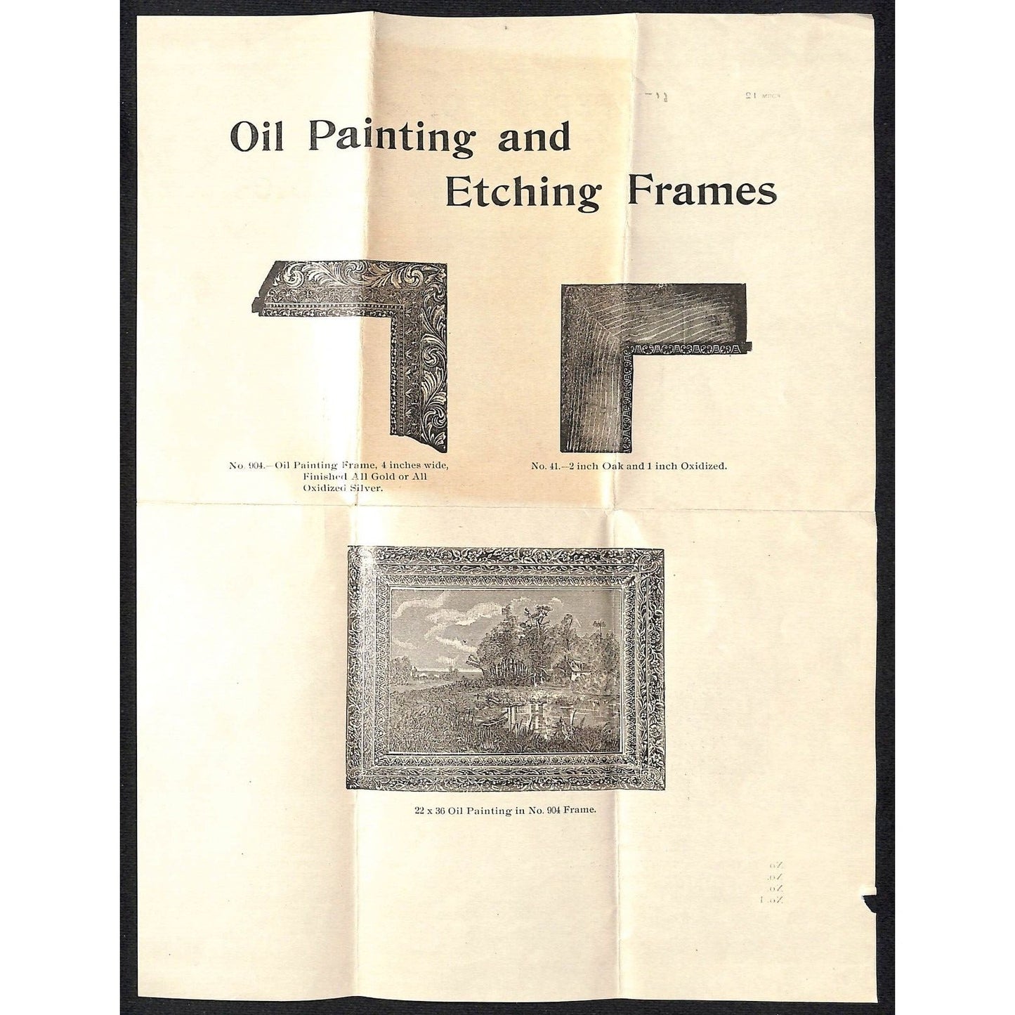 Imperial Portrait Co. Chicago 1897 Letterhead, Frame Brochure Return Envelopes
