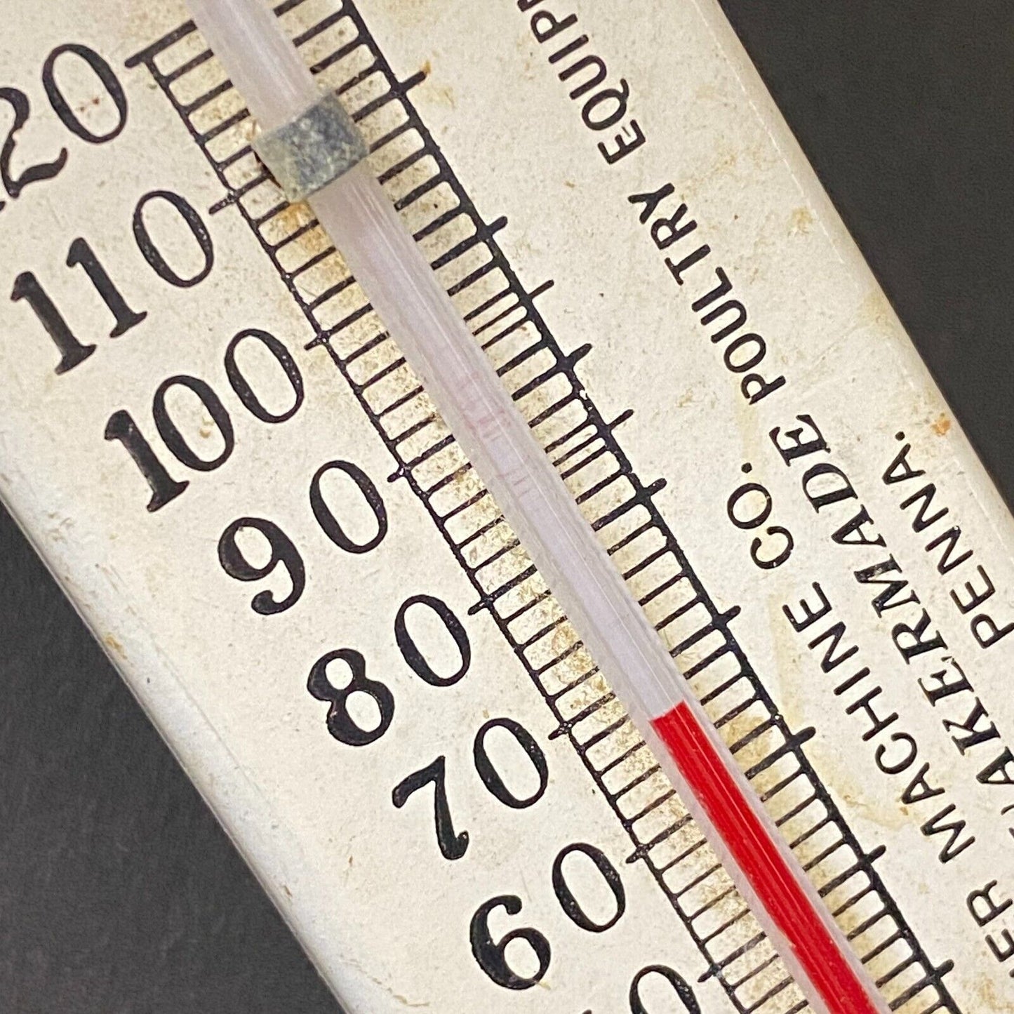 Quakertown PA Willauer Machine Co. Quakermade Poultry Small Adv. Thermometer VGC