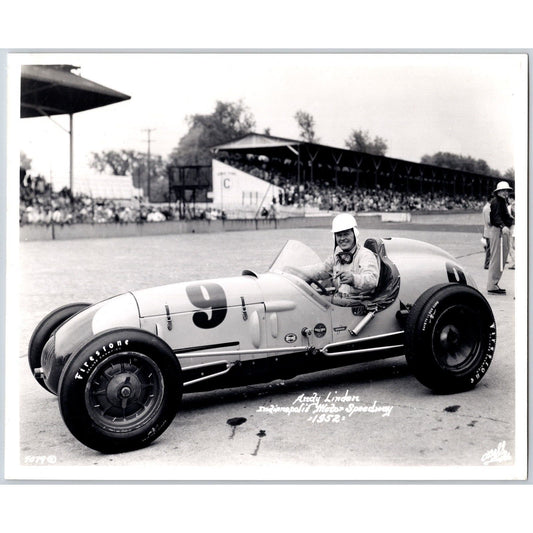 Andy Linden IMS 1952 Auto Racing 8" x 10" Photo VGC Stamped O'Dell-Shields