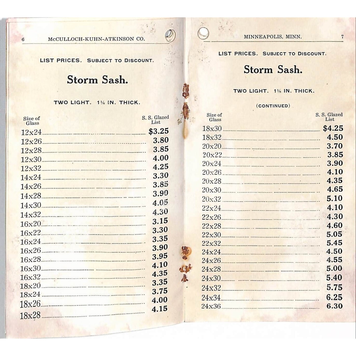McCulloch, Kuhn, Atkinson Co. 1907 16pp Catalog Booklet & Cover Scarce