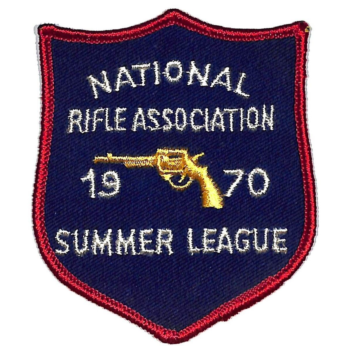NRA Summer League 1970 Vintage Embroidered Patch 3 1/2" - Pistol NOS VGC