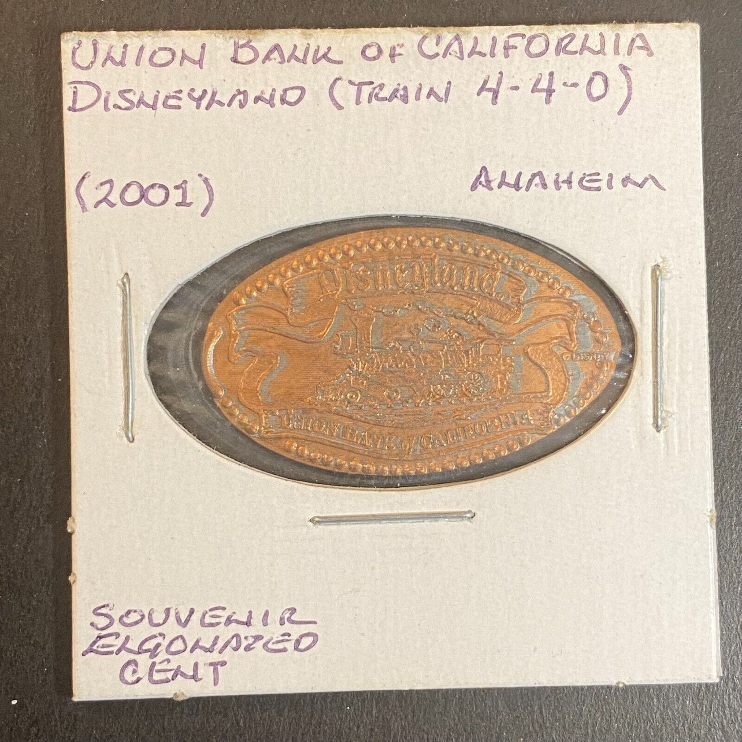 Disneyland / Union Bank of California Train 2001 Elongated Penny