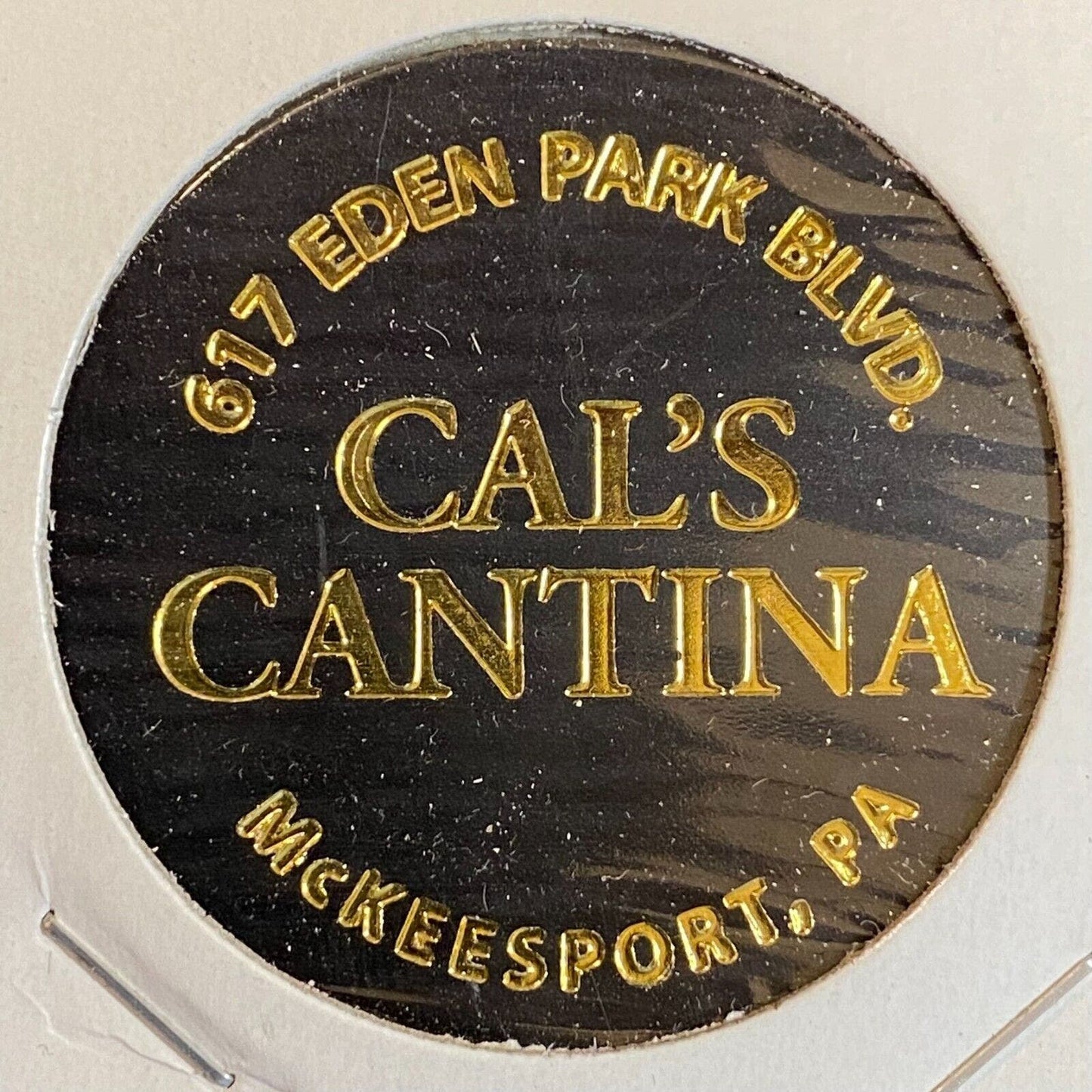 McKeesport, PA Cal's Cantina c1996 Plastic Token "Bottle" Beer