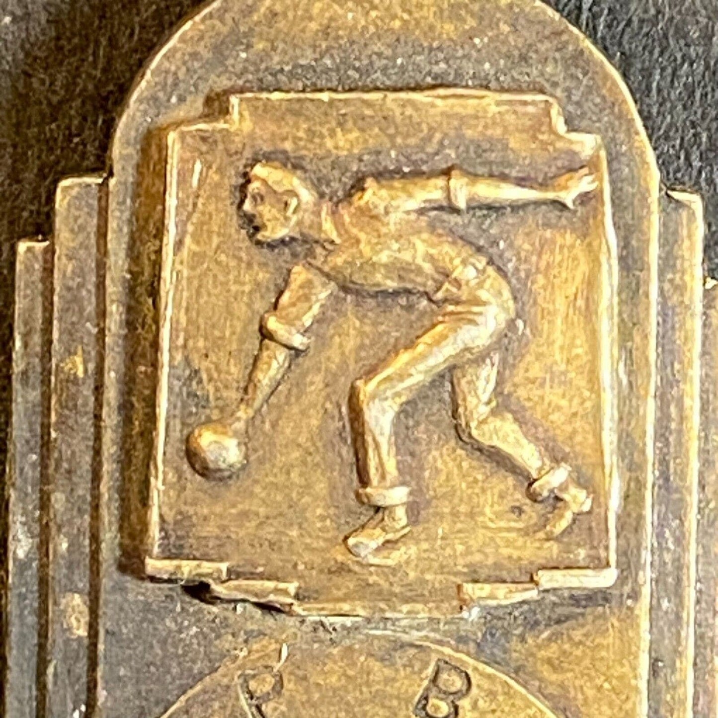 1944 SBBC Bowling Club ? Medal / Award Sterling Stranahan Pendant 17 x 25mm
