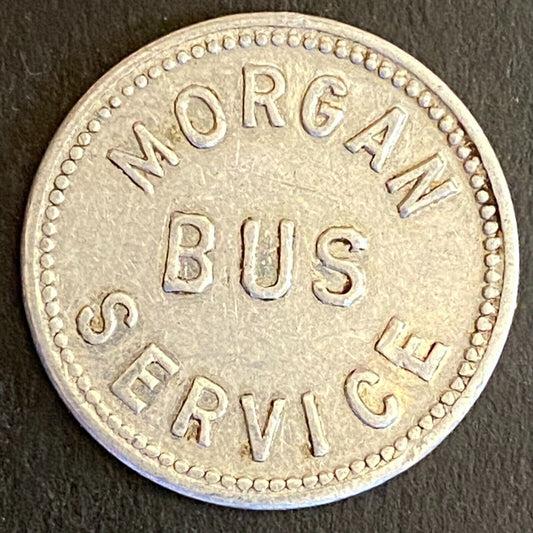Morgan Bus Service (Prichard Alabama) Alum. Transit Token 22mm Scarce