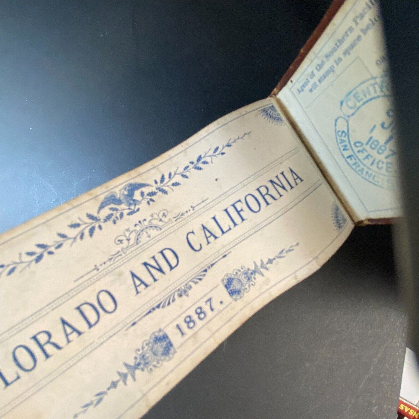 1887 Raymond's Vacation Excursions 2" x 5" Ticket Book w/ Stubs Only Very Scarce