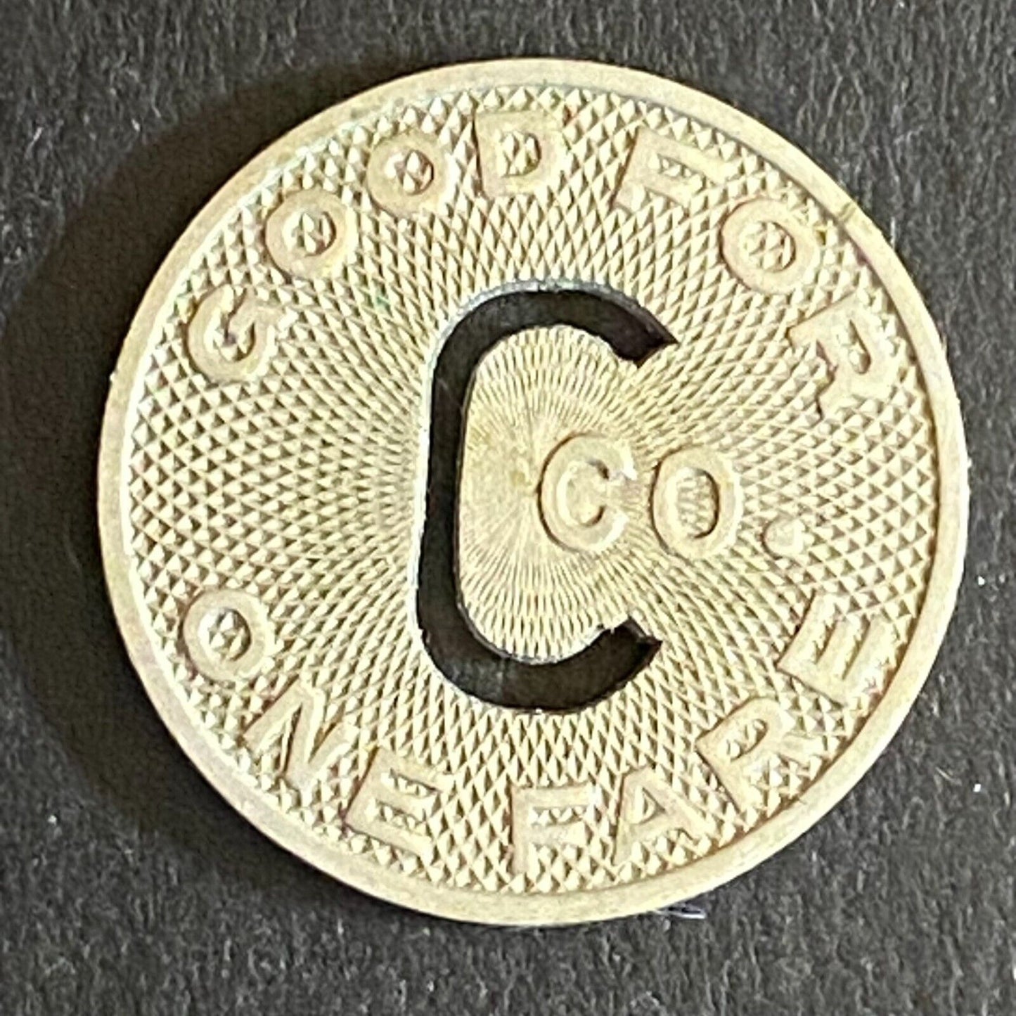 The Connecticut Company G/F One Fare Transit Token 16mm