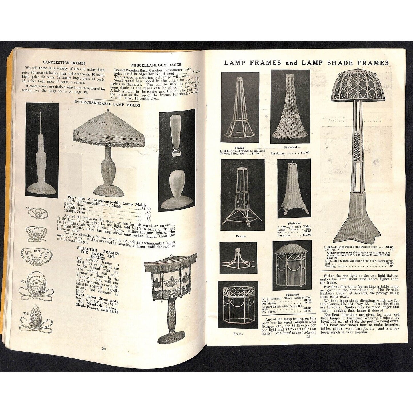 Louis Stoughton Drake Basket Making Catalog Boston 63pp w/ Prices c1925 VGC
