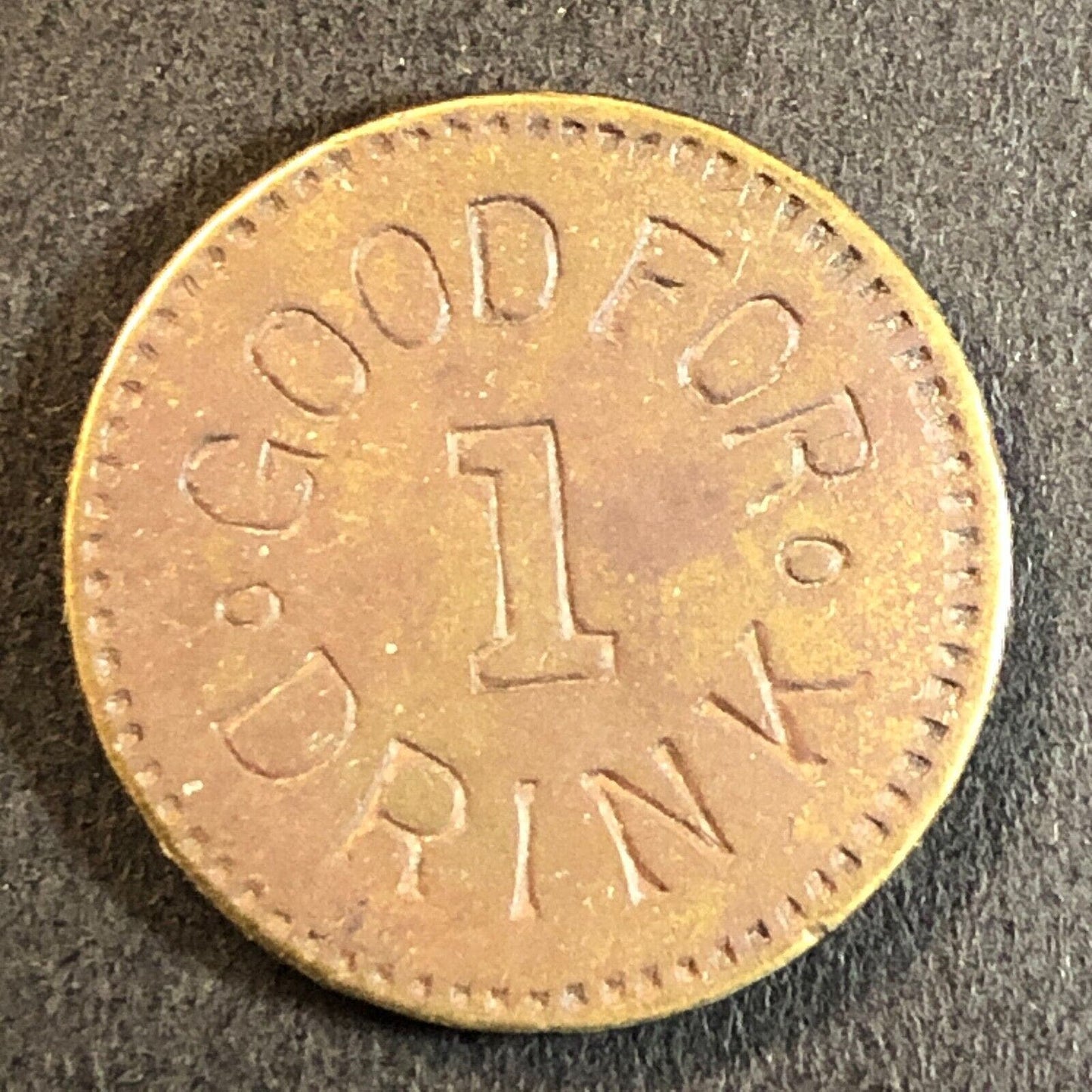 C.S. / S.F. San Fran (Callaghan & Scanlon ?) G/F 1 Drink Trade Token 21mm c1909