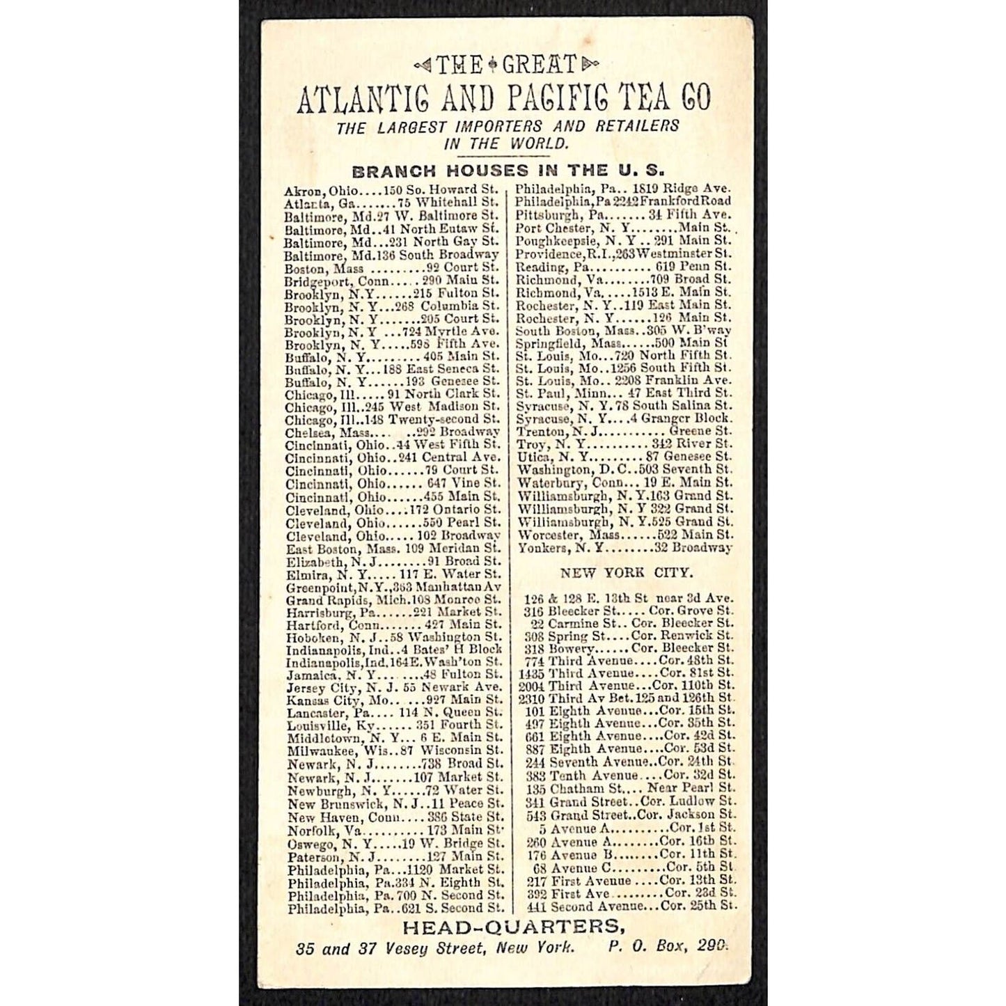Great Atlantic & Pacific Tea Co A&P Victorian Trade Card Kids Run From Scarecrow