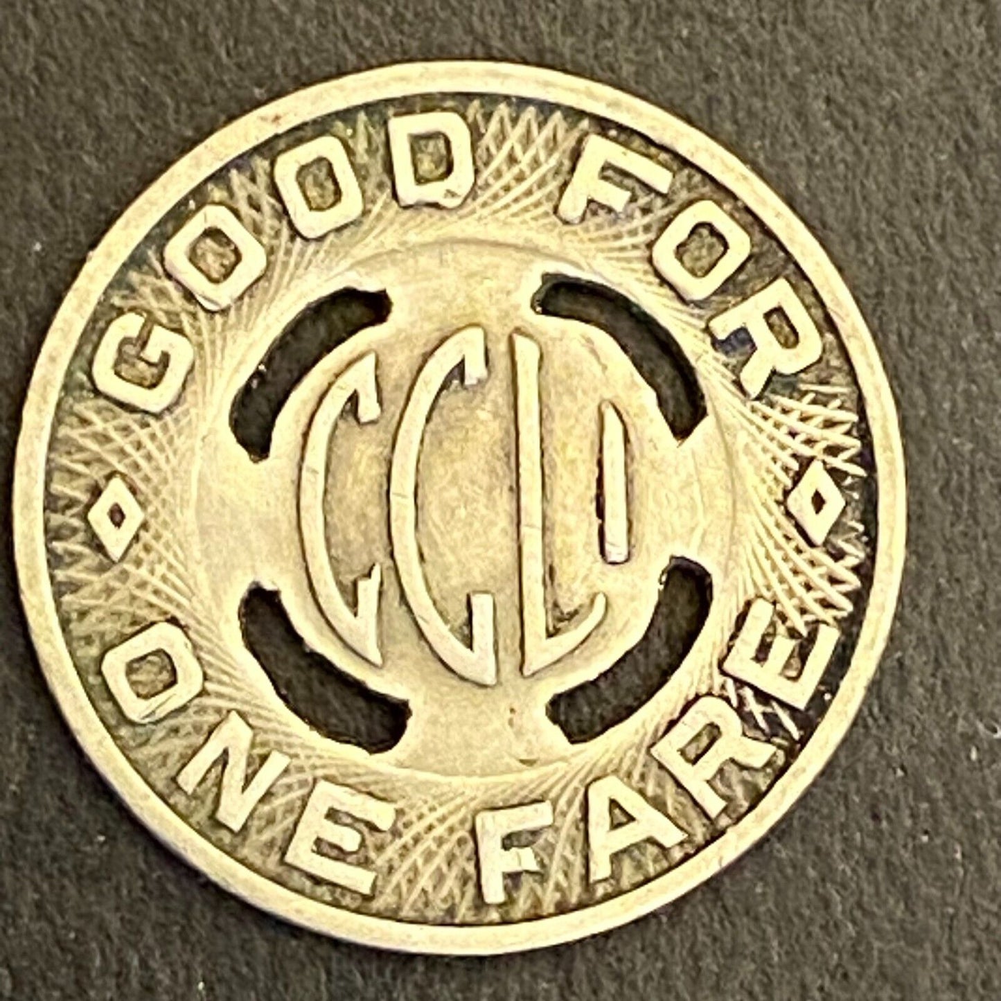 Canton City Lines G/F One Fare Transit Token 16mm (#1)