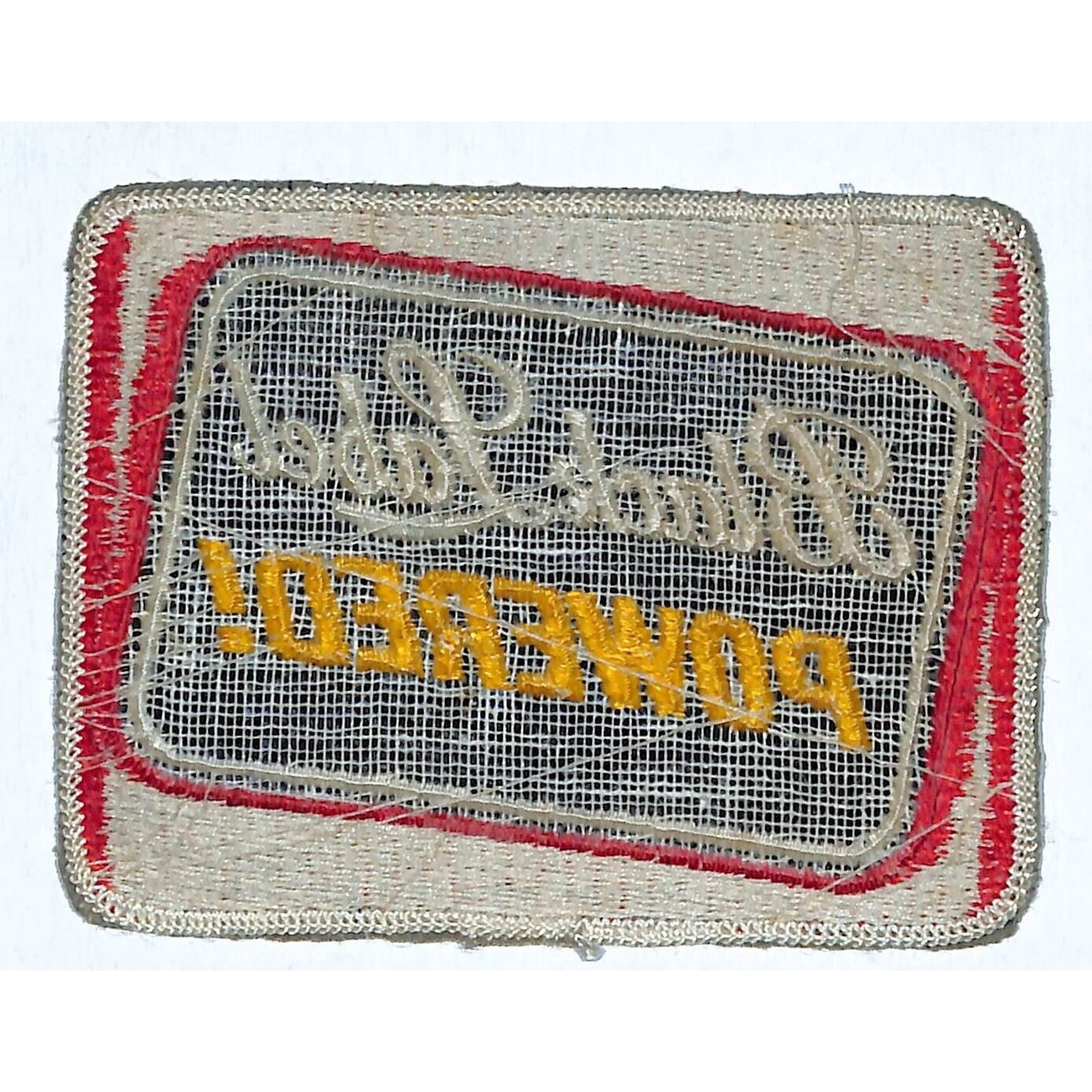 Black Label Powered Whiskey Embroidered Patch Vintage 3" x 4" (#2) c1970's