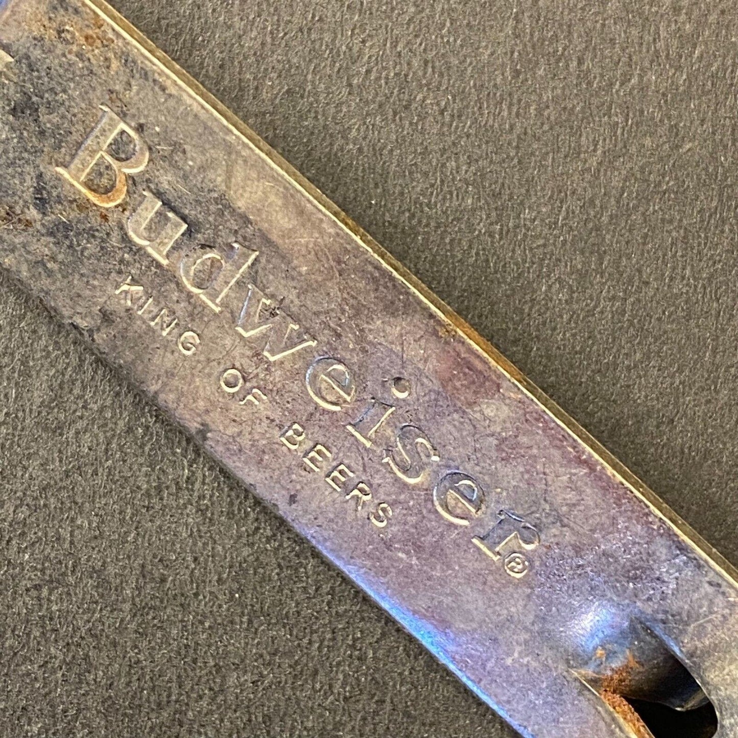 Budweiser King of Beers Vintage Small Steel Can Bottle Opener - 3"