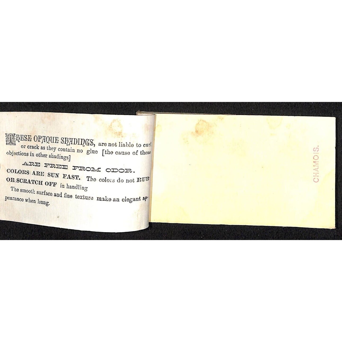 H.B. Wiggins Sons* Hollena NY c1900 15pp Product Sample Booklet 2 3/8" x 4 3/8"