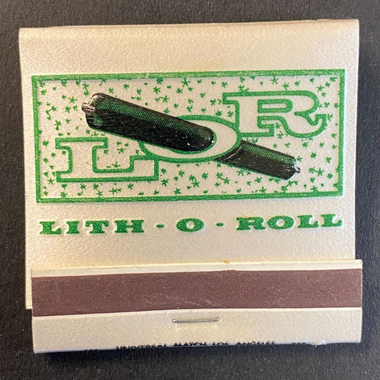 Lith-O-Roll El Monte, CA c1965-73 Full Matchbook VGC Scarce