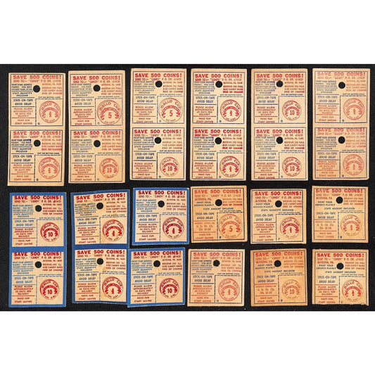 16 Mallo Cup Free Candy Play Money Mail In Single & Double Coupons c1964 (#11)