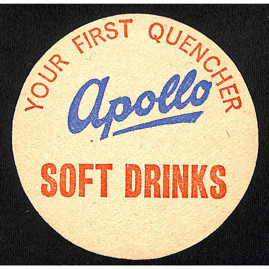 Apollo Soft Drinks Beverage Coaster VGC c1940s-50's
