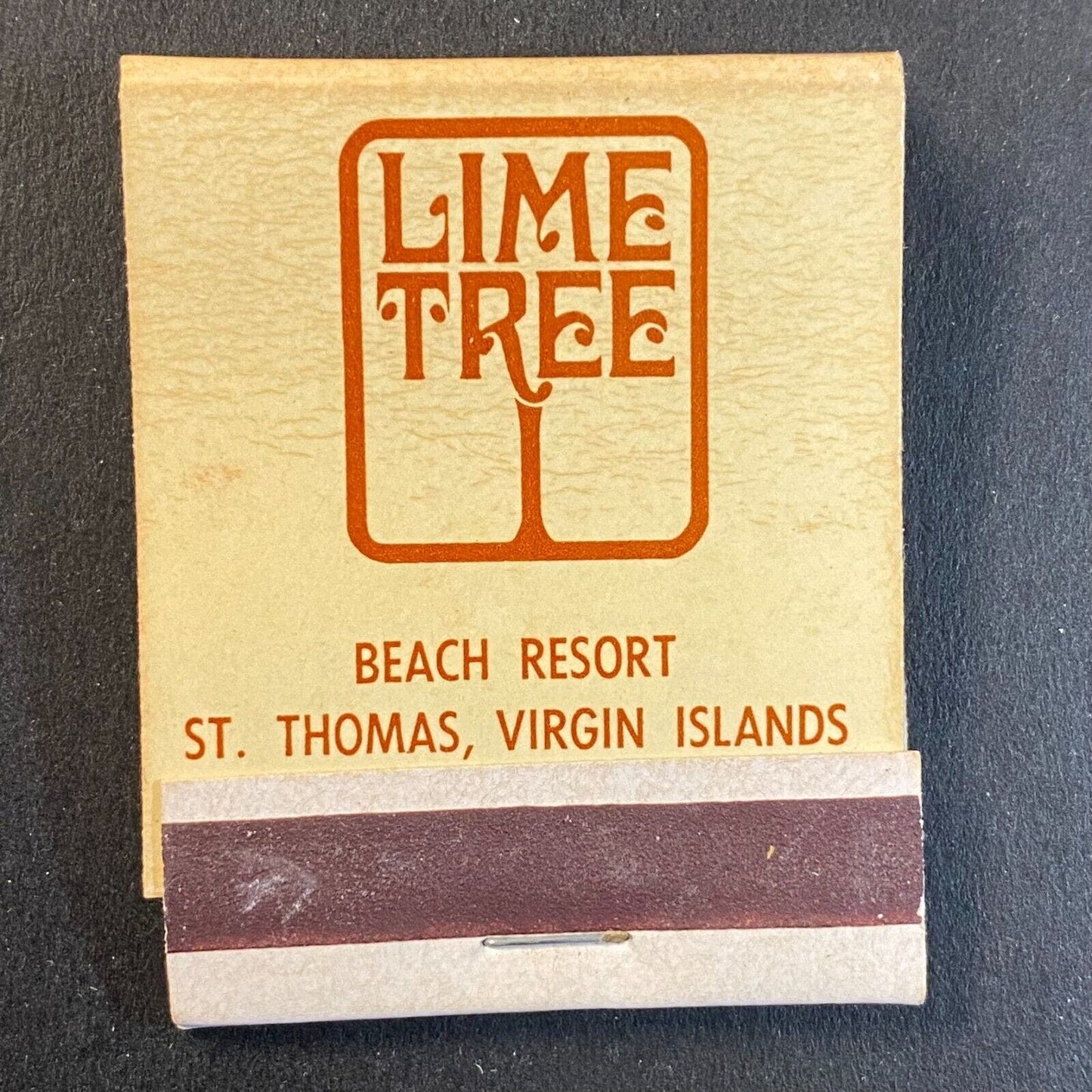 Lime Tree Beach Resort St. Thomas Virgin Islands c1965-73 Full Matchbook VGC