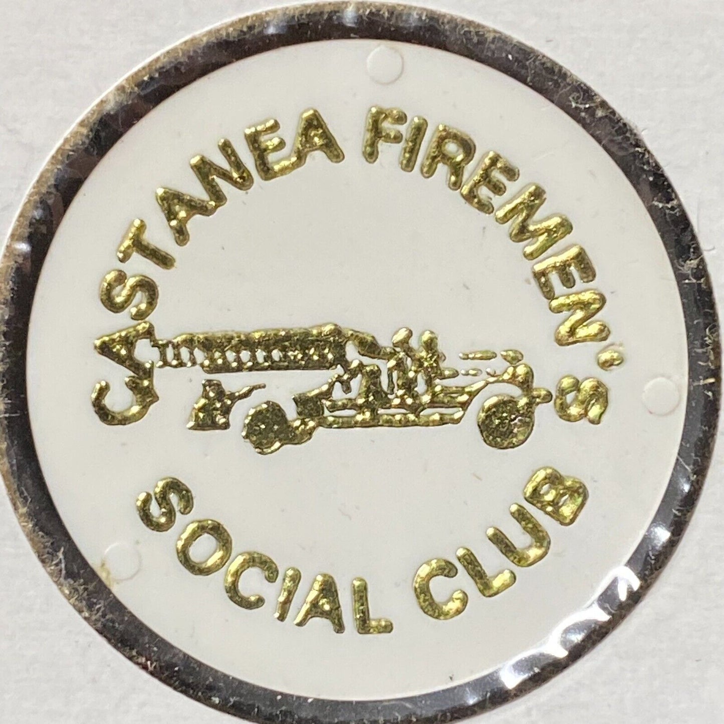 Castanea, PA Castanea Firemen's Social Club Plastic Token G/F One Draft Beer