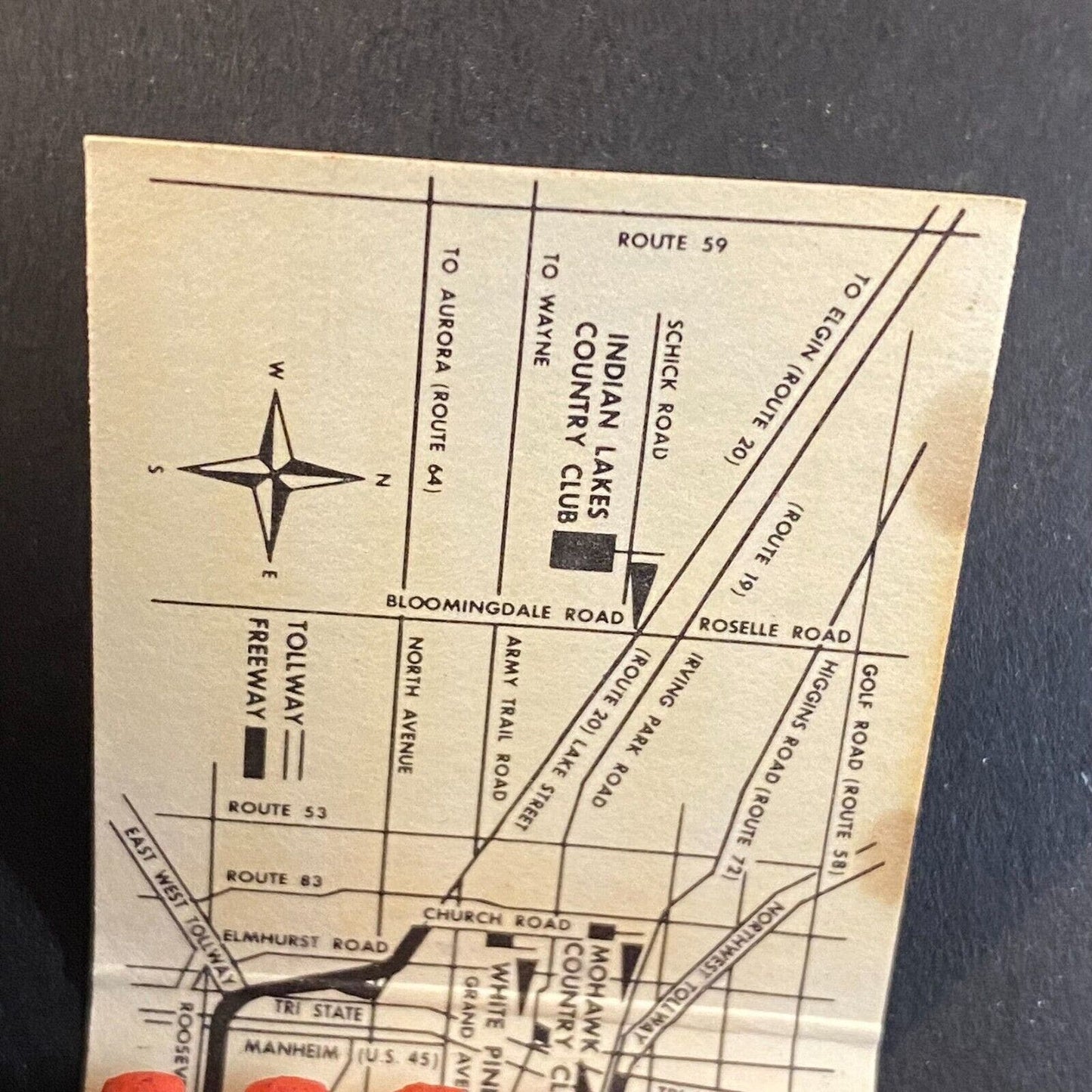 Indian Lakes Golf Course Bloomingdale, IL c1960's-73 Full Matchbook