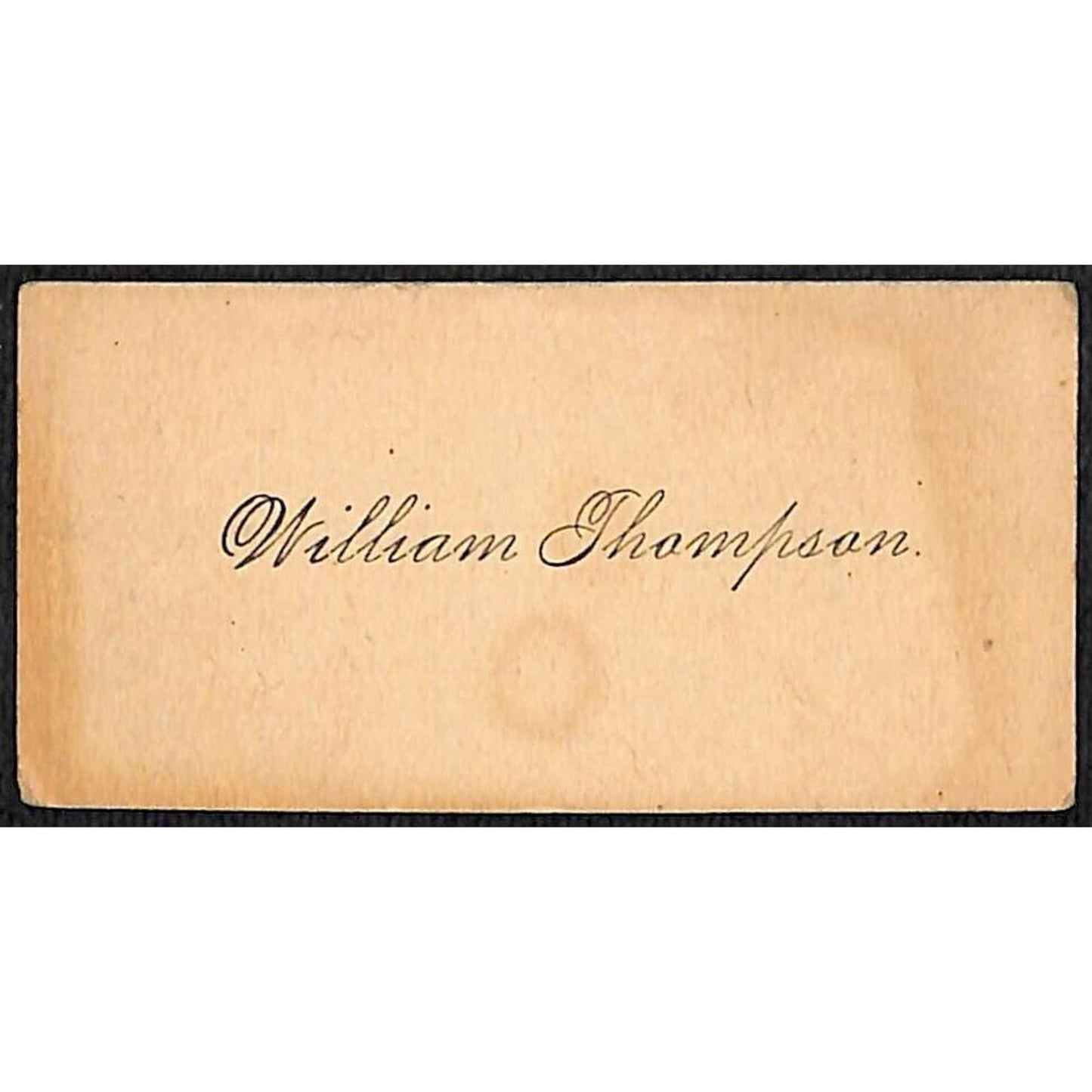 "William Thompson" Victorian Calling Greeting Card