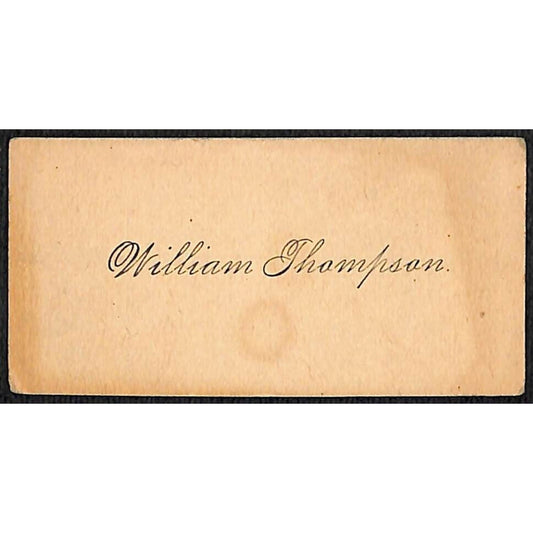 "William Thompson" Victorian Calling Greeting Card