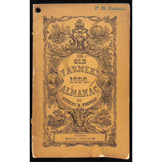 1898 Old Farmer's Almanac 48pp* w/ Early Coca Cola "Brain and Nerve Drink" Ad