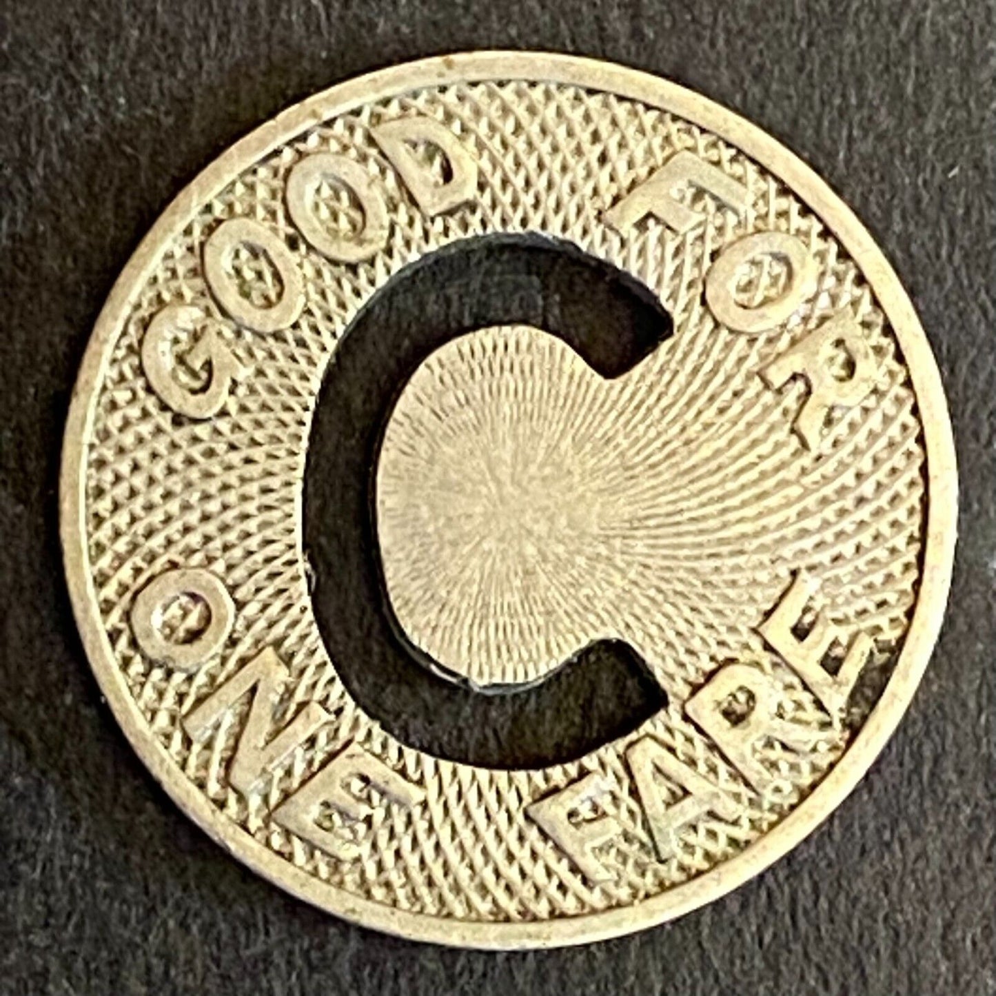 Citizens Coach Co. Little Rock AR G/F One Fare Transit Token 16mm