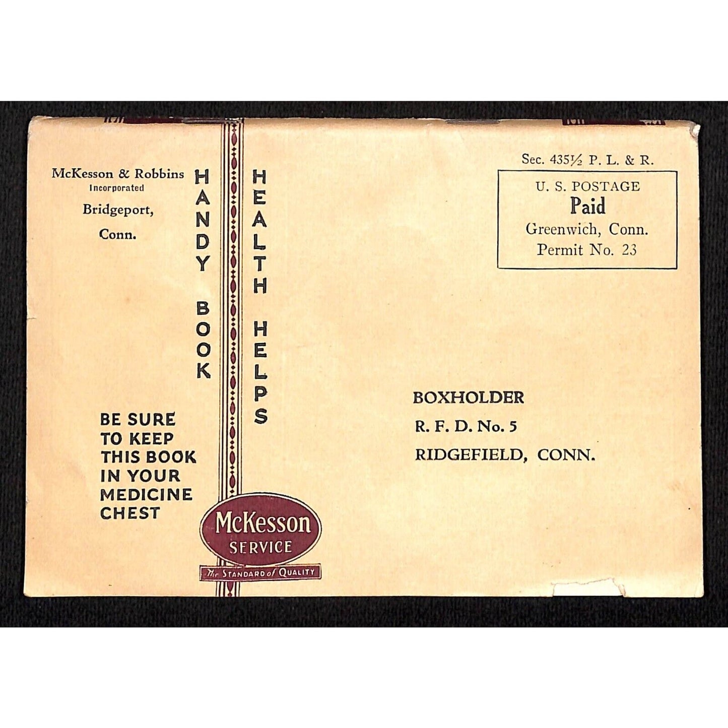 1930 McKesson's "First Aid in Emergencies" Booklet 79pp VGC