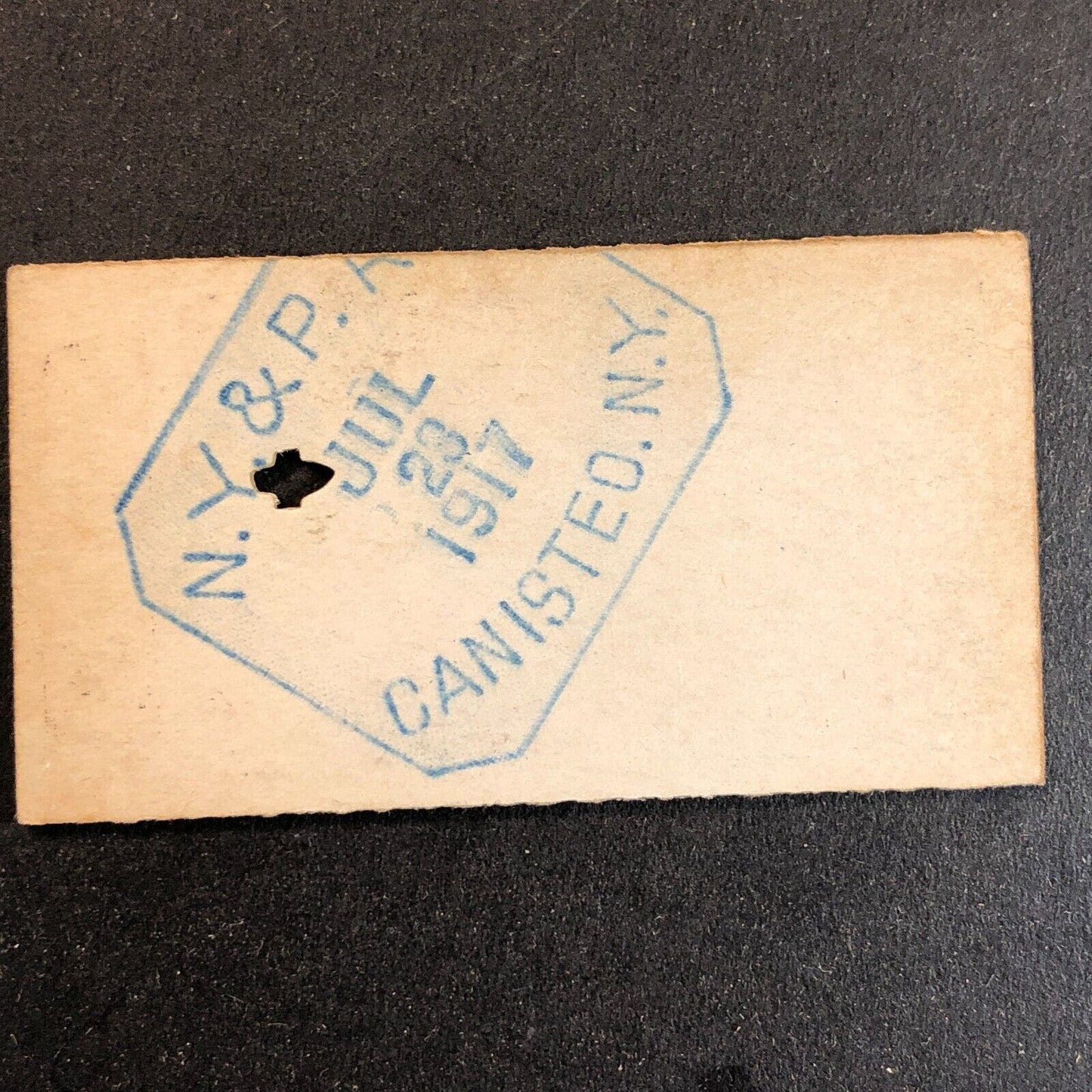 New York & Pennsylvania Railroad July 23 1917 Bennetts, NY Ticket #11832
