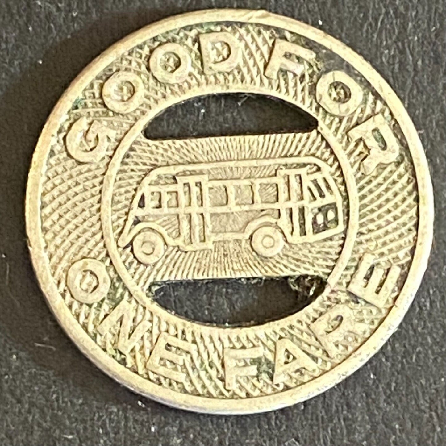 Butte City Lines (MT) G/F One Fare Transit Bus Token Steel 16mm