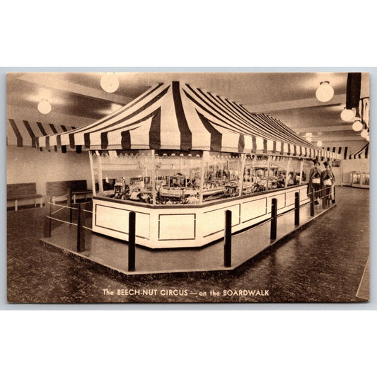 Beech-Nut Circus on the Boardwalk Atlantic City Postcard c1935-40 NP VGC