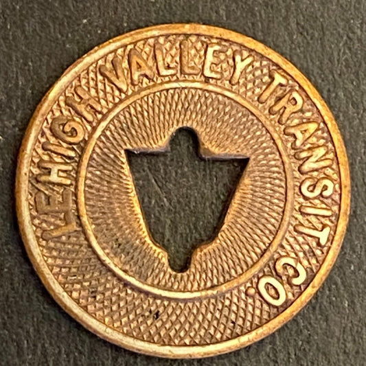 Lehigh Valley Transit Co (Allentown, PA) "Fare Check" Transit Token 16mm (#11)