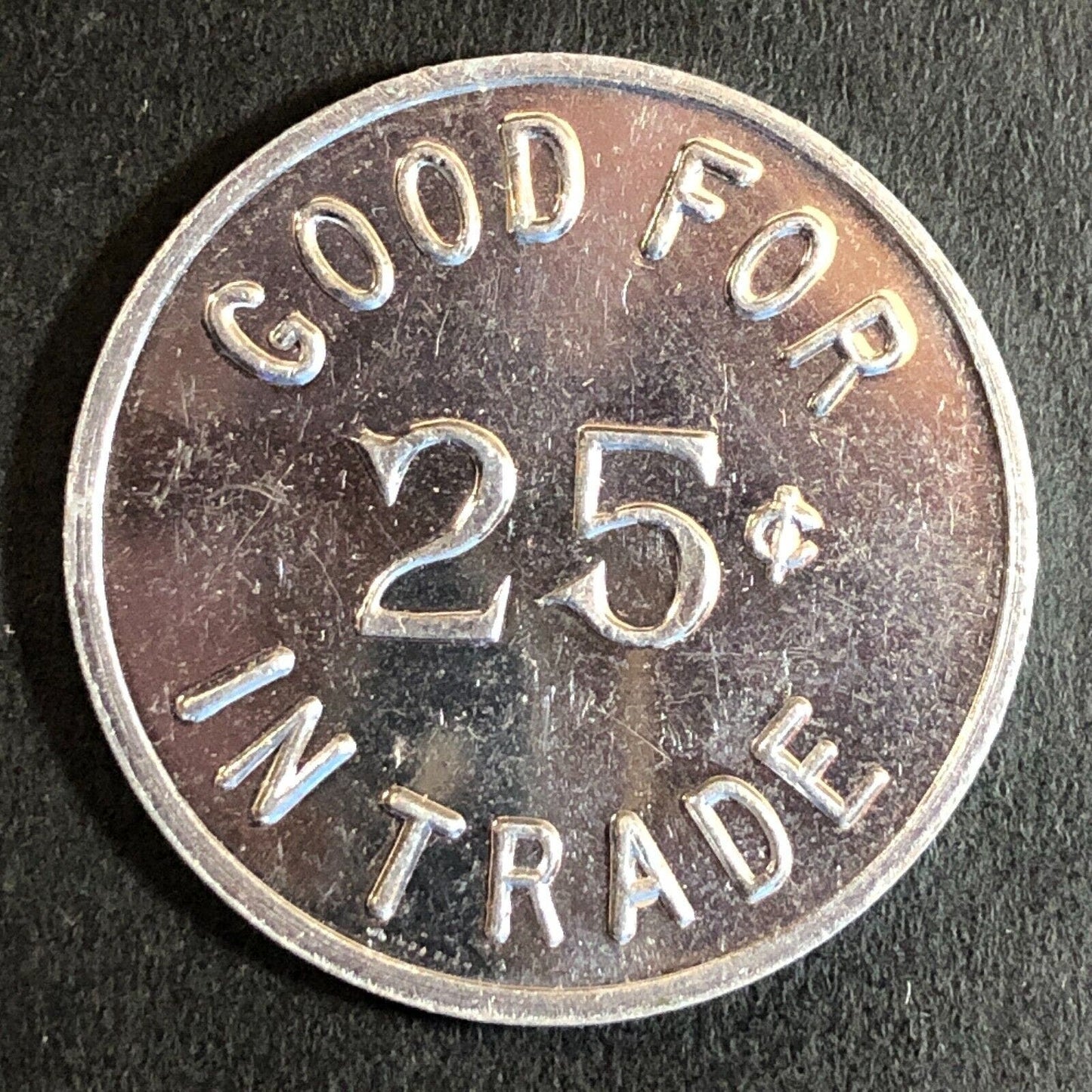 A&M Liquor Ottawa, IL Alum G/F 25c Trade Token 28.5mm c1940's-50's Scarce