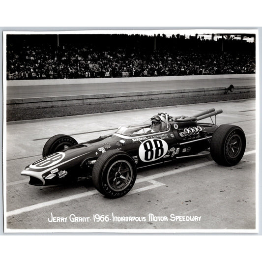 Jerry Grant 1966 Indianapolis Motor Speedway 8" x 10" Photo w/ IMS Stamp VGC