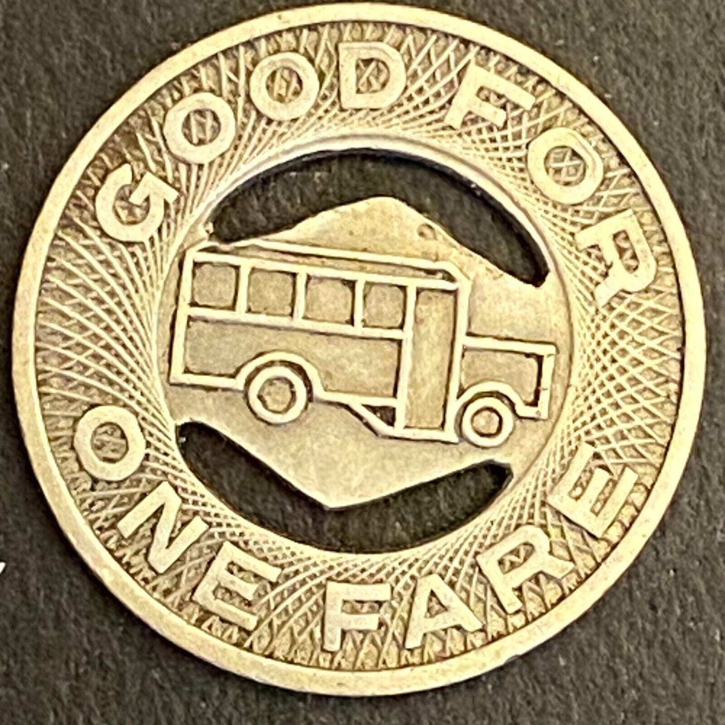 Springfield City Lines Ohio G/F One Fare Transit Token 16mm (#1)