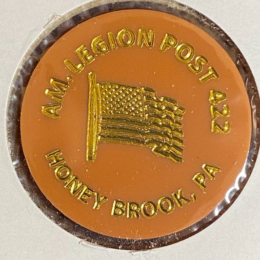 Honey Brook, PA A.M. Legion 422 c1970's-80's Plastic "Middle Shot" Token