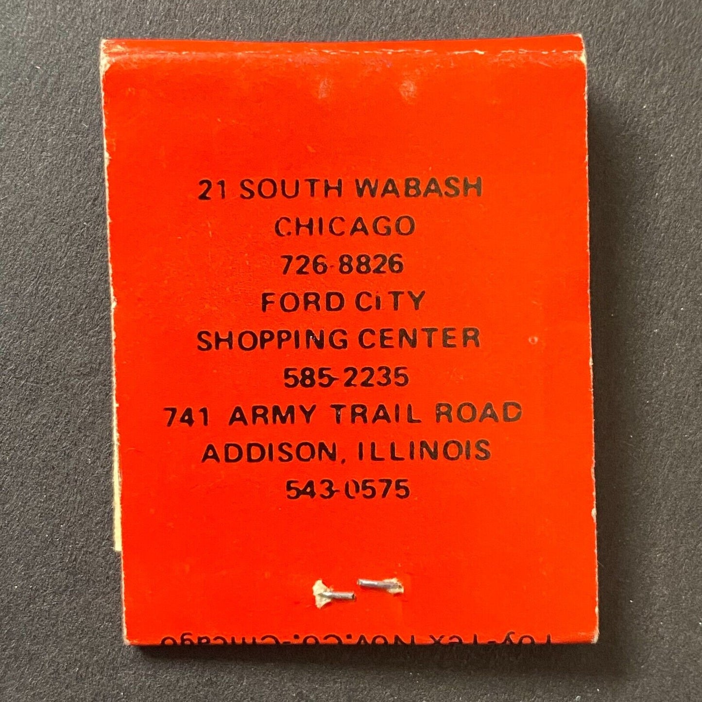 The Beef Pub Restaurant Chicago Full Matchbook c1965-74 Scarce